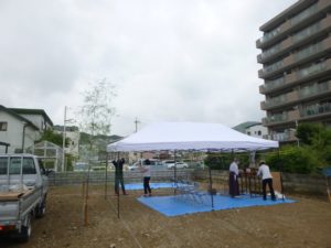 姫路の西方面にて地鎮祭をおこないました。