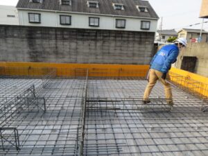 基礎の骨である配筋の検査