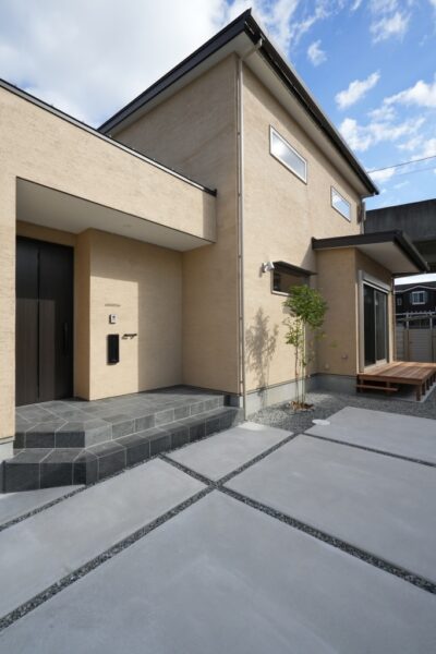 外壁塗り壁の完成