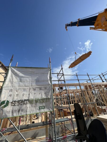 新たなモデルハウスがついに上棟