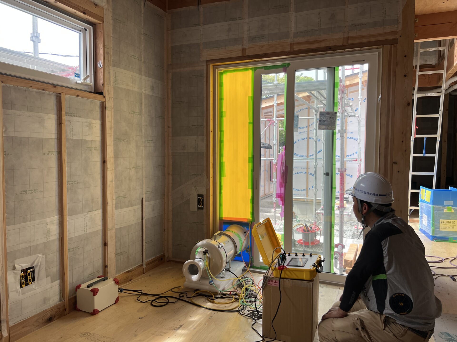 気密測定実施！